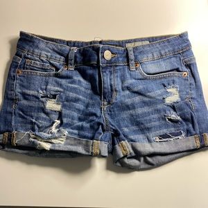 Aeropostale Mid-Rise Denim Jean Shorts